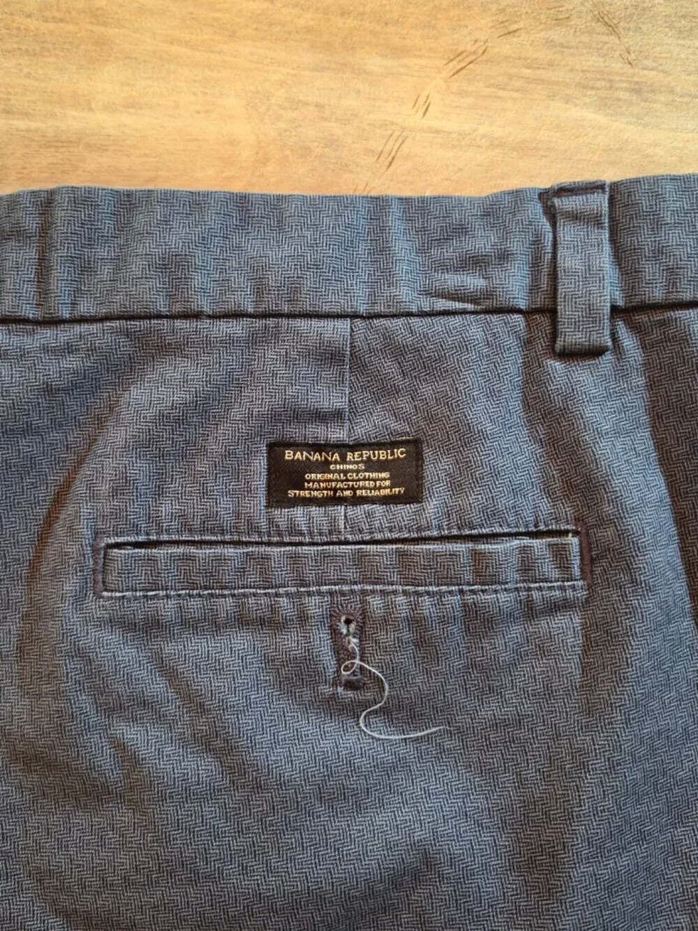 Banana Republic Aiden Chino Pants Men's 34x30 Blue Straight Leg